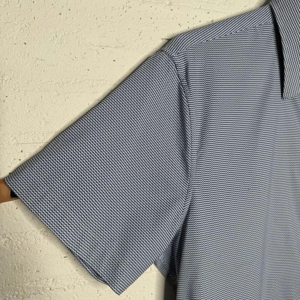 Bonobos Tech Short-Sleeve Button-Up Micro-Geometric Pattern M - Picture 5 of 6